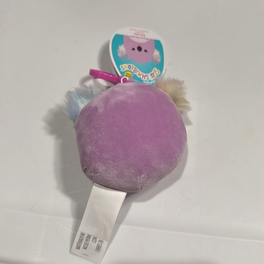 NWT Squishmallow Renate Koala Happiness Mini Plush Bag Clip-On 3.5" Purple - Picture 3 of 4